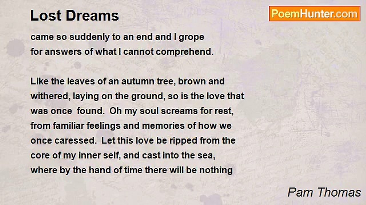 Pam Thomas - Lost Dreams