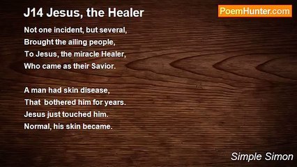 Simple Simon - J14 Jesus, the Healer