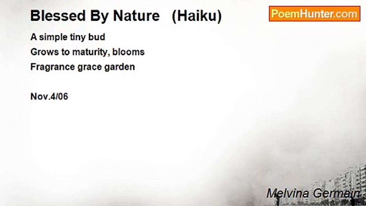 Melvina Germain - Blessed By Nature   (Haiku)