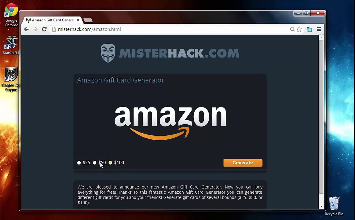 FREE Amazon Gift Card Code Generator 2014