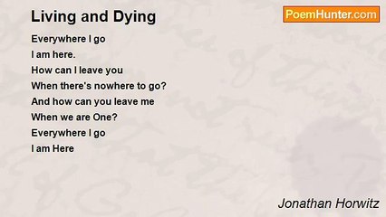Jonathan Horwitz - Living and Dying