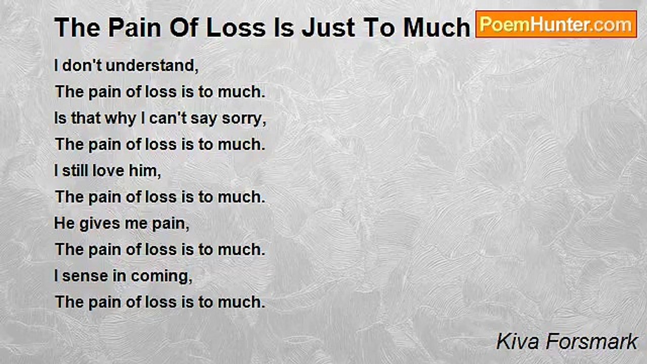 Kaydee Forsmark - The Pain Of Loss Is Just To Much