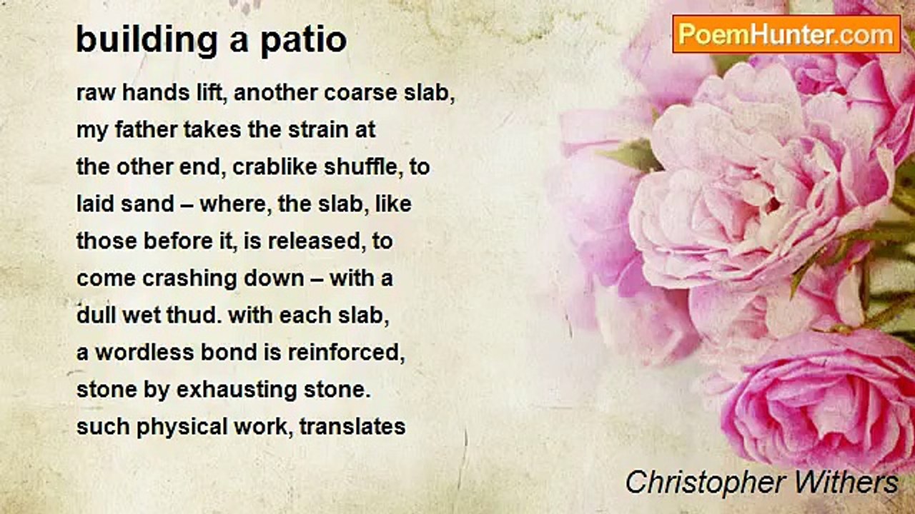 Christopher Withers - building a patio