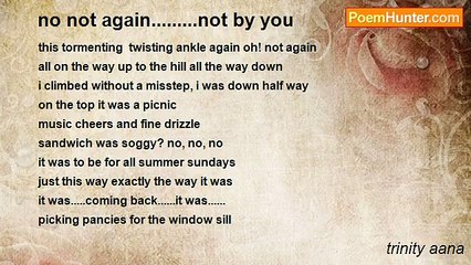 trinity aana - no not again.........not by you