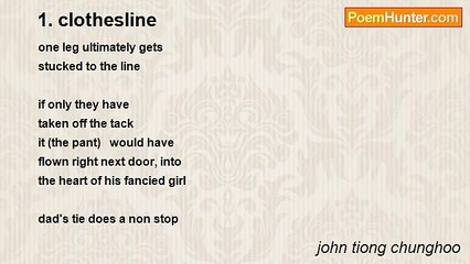 john tiong chunghoo - 1. clothesline