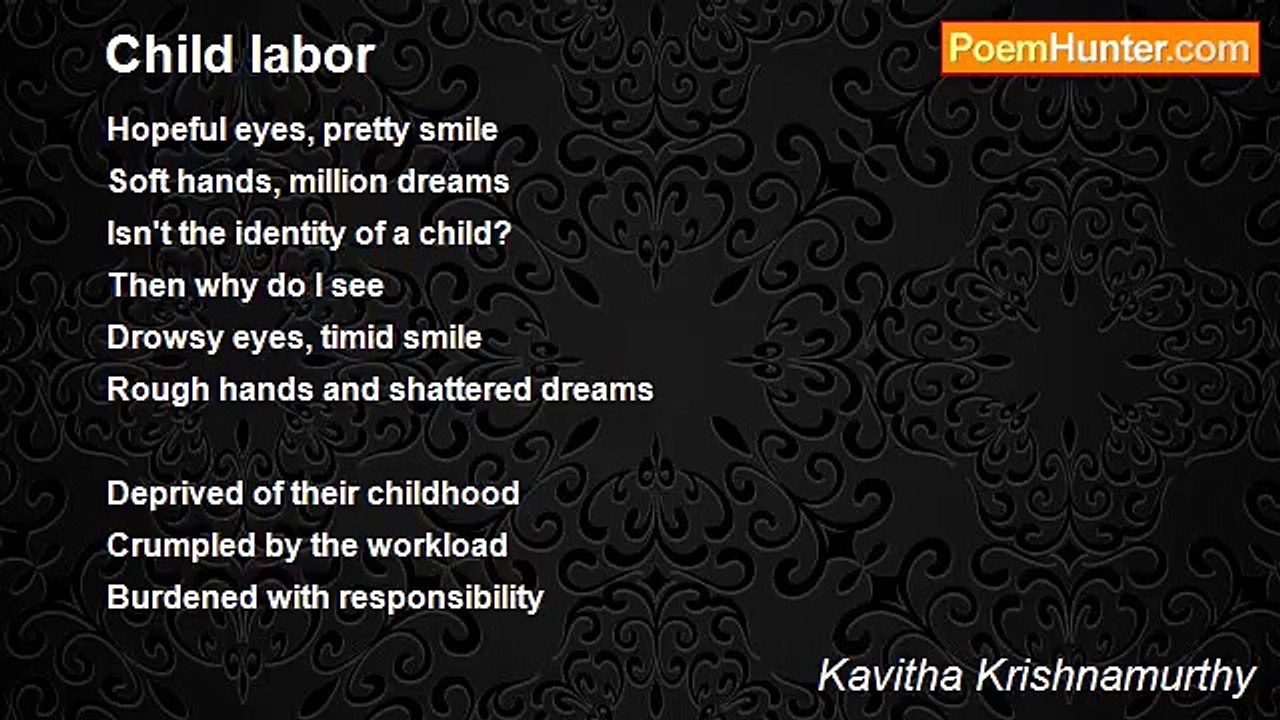 Kavitha Krishnamurthy - Child labor