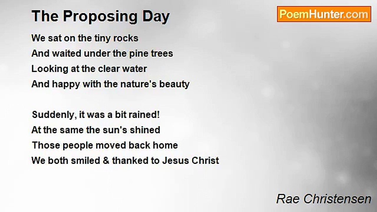 Rae Christensen - The Proposing Day