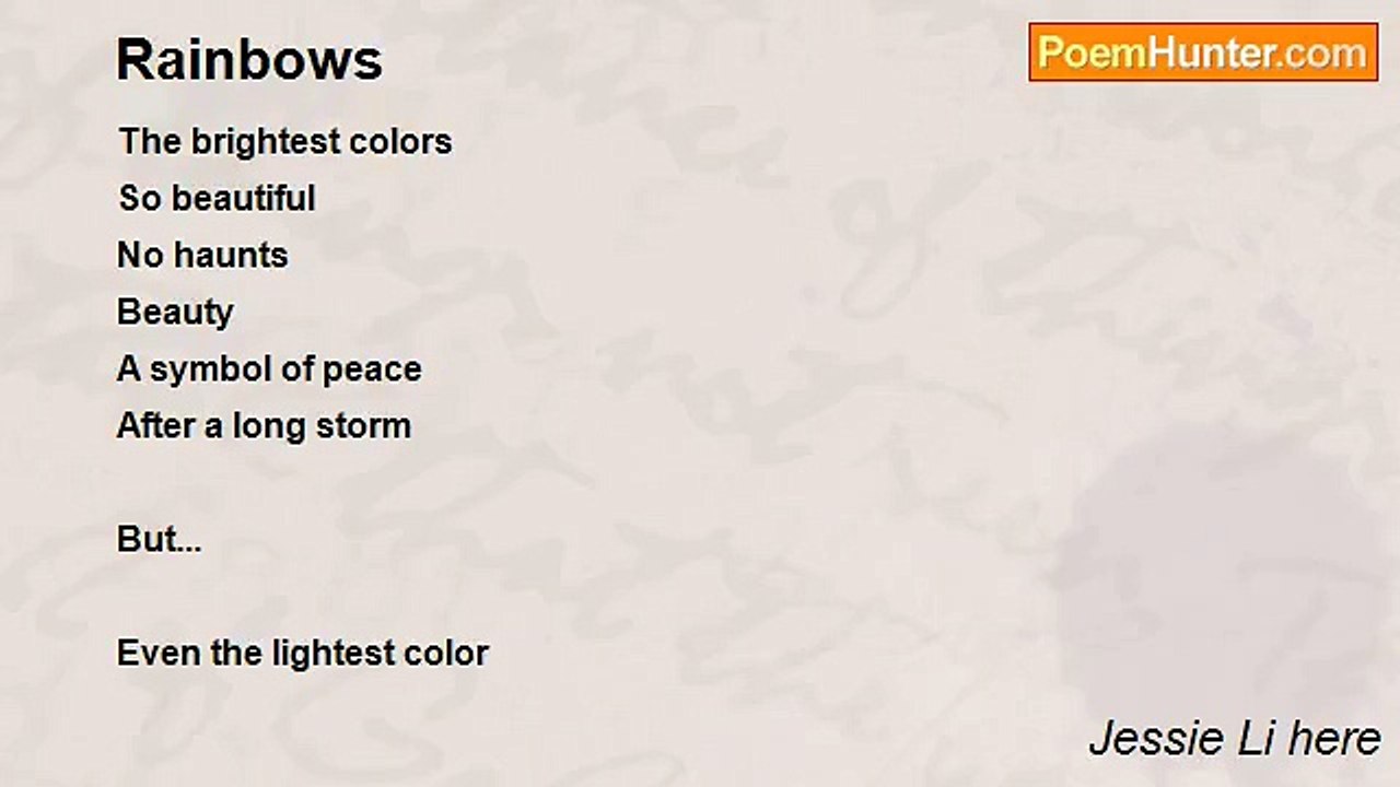 Jessie Li here - Rainbows