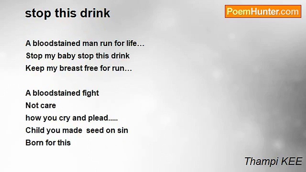 Thampi KEE - stop this drink