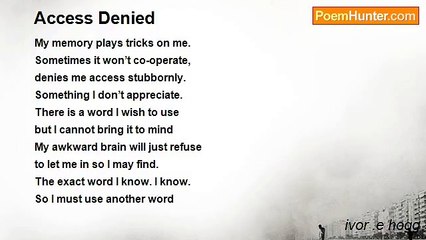 ivor .e hogg - Access Denied