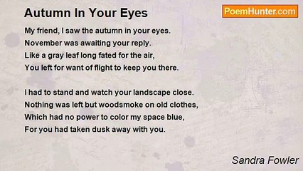 Sandra Fowler - Autumn In Your Eyes