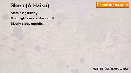 asma bahrainwala - Sleep (A Haiku)