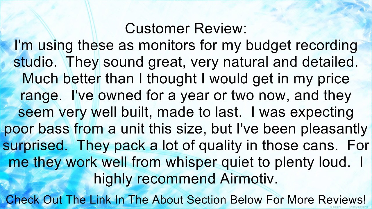 Emotiva Airmotiv 4 Powered Studio Monitor 120 VAC (pair) Review