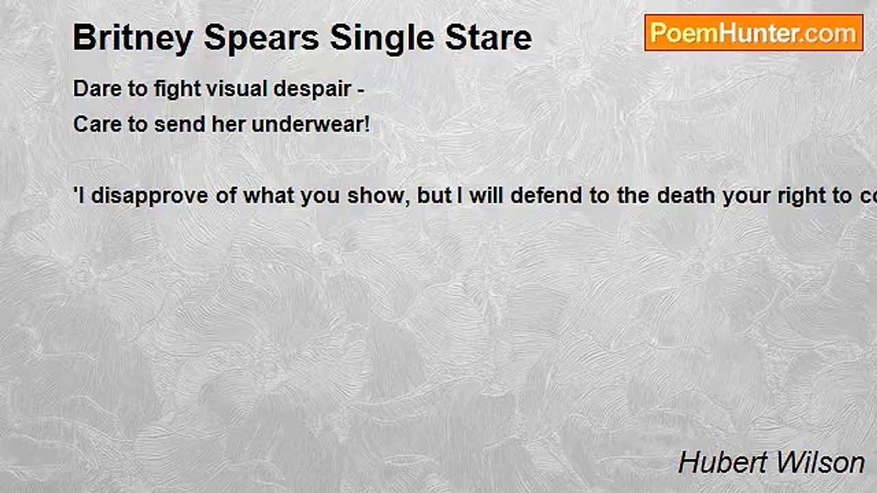 Hubert Wilson - Britney Spears Single Stare