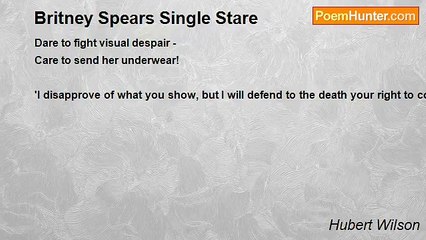 Hubert Wilson - Britney Spears Single Stare