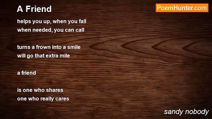 sandy nobody - A Friend