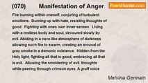 Melvina Germain - (070)        Manifestation of Anger