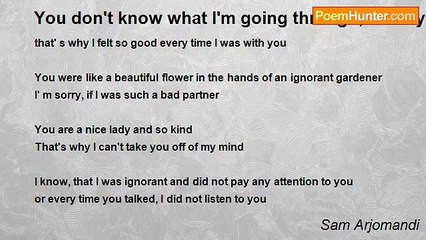 Sam Arjomandi - You don't know what I'm going through, since you left me