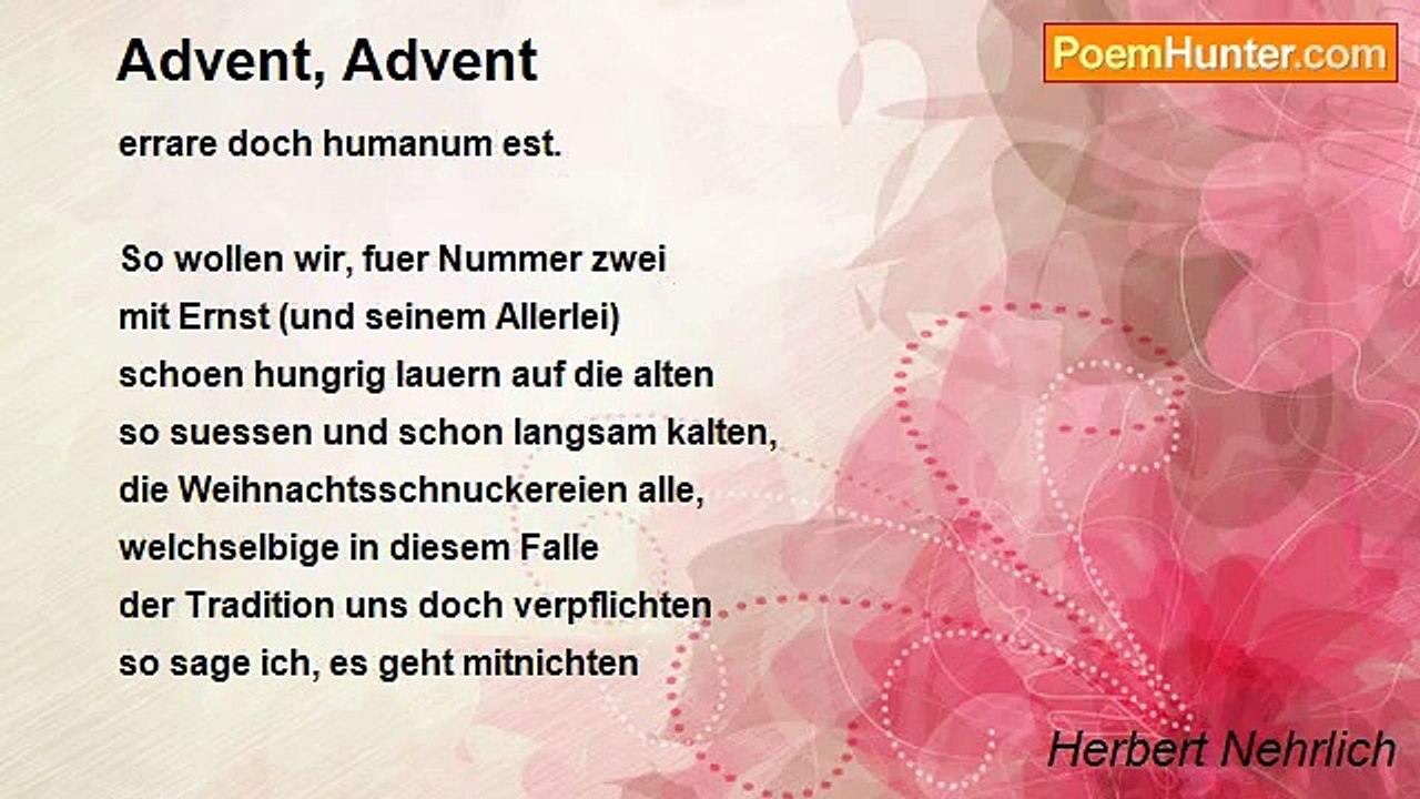 Herbert Nehrlich - Advent, Advent