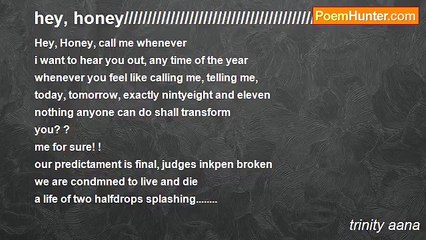 trinity aana - hey, honey//////////////////////////////////////////call