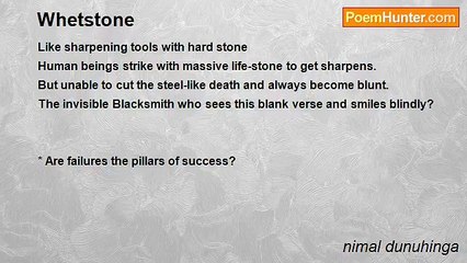 nimal dunuhinga - Whetstone