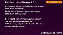 ToddMichael St. Pierre - Do You Love Women? ? ?