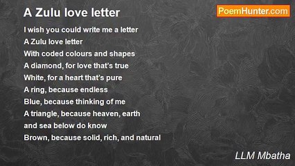 LLM Mbatha - A Zulu love letter