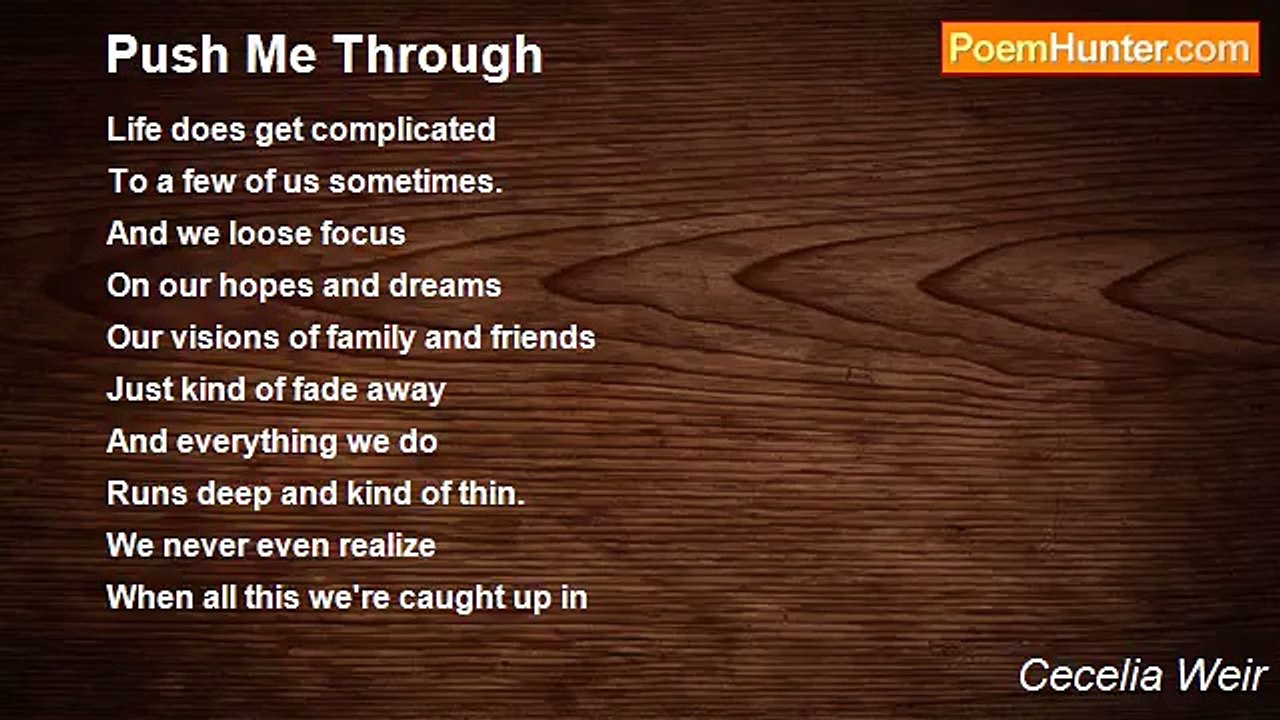 Cecelia Weir - Push Me Through