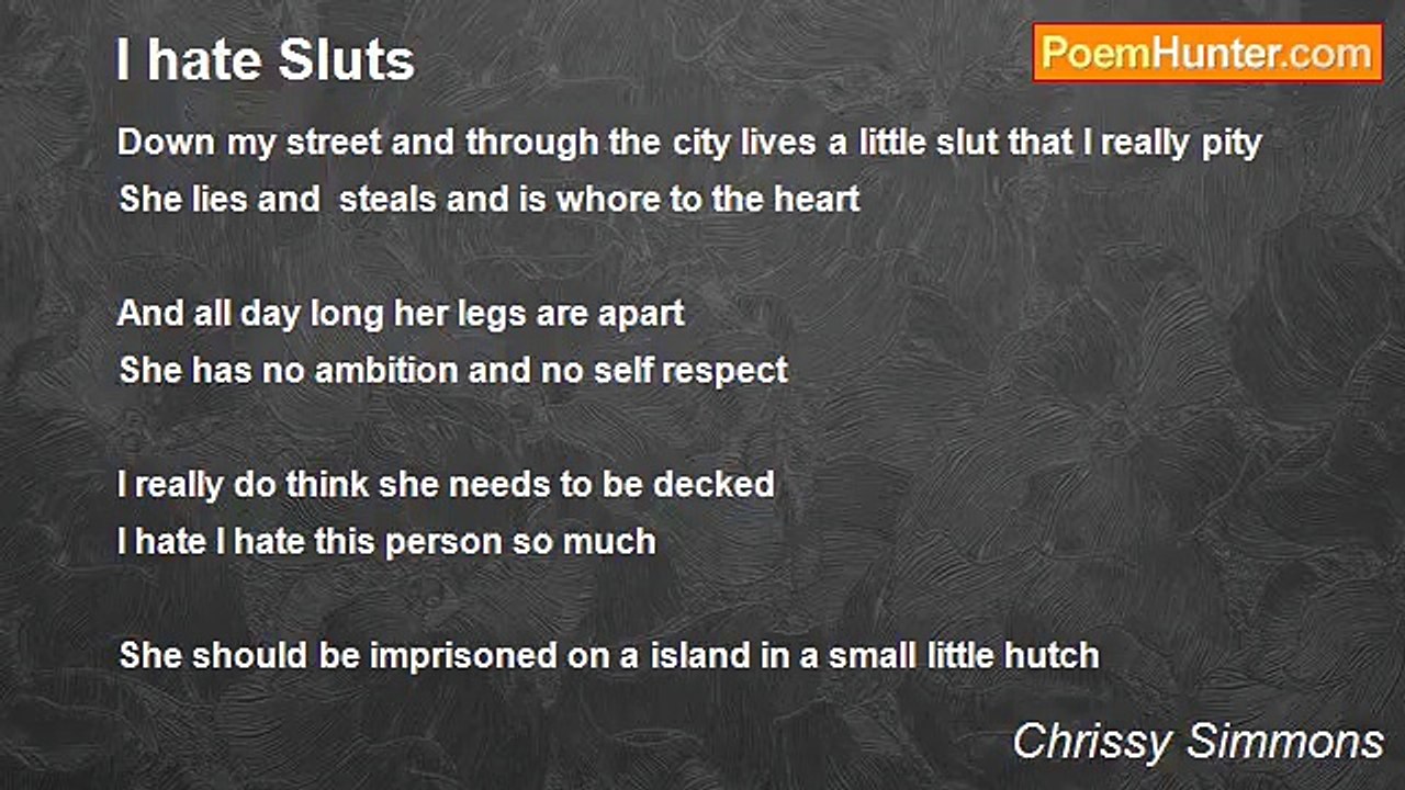 Chrissy Simmons - I hate Sluts