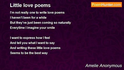 Amelie Anonymous - Little love poems