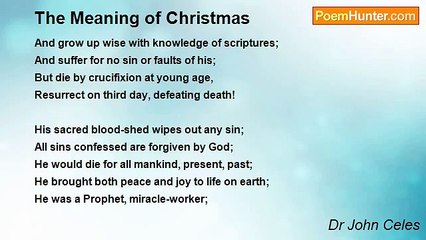 Dr John Celes - The Meaning of Christmas