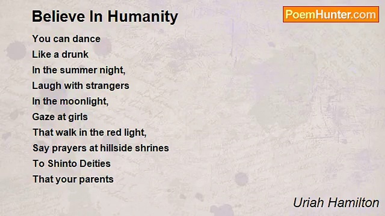Uriah Hamilton - Believe In Humanity
