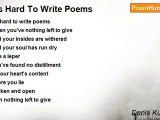 Denis Kucharski - It's Hard To Write Poems