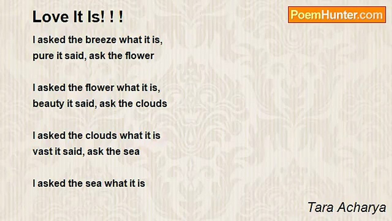 Tara Acharya - Love It Is! ! !