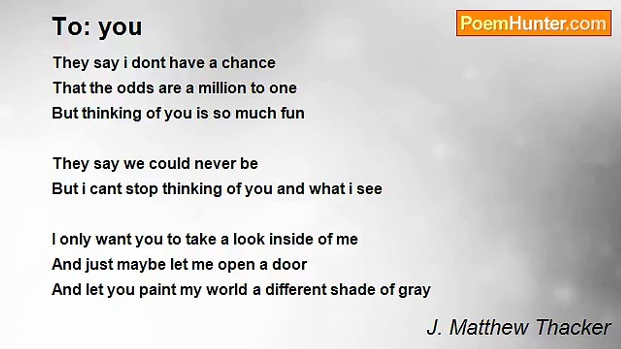 J. Matthew Thacker - To: you