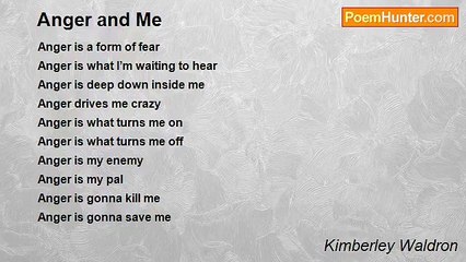 Kimberley Waldron - Anger and Me