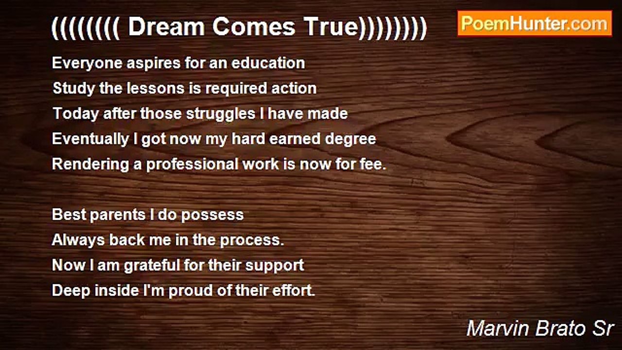 Marvin Brato Sr - (((((((( Dream Comes True))))))))