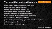 yesenia sobrado - The heart that spoke with out a word