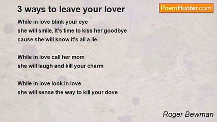Roger Bewman - 3 ways to leave your lover