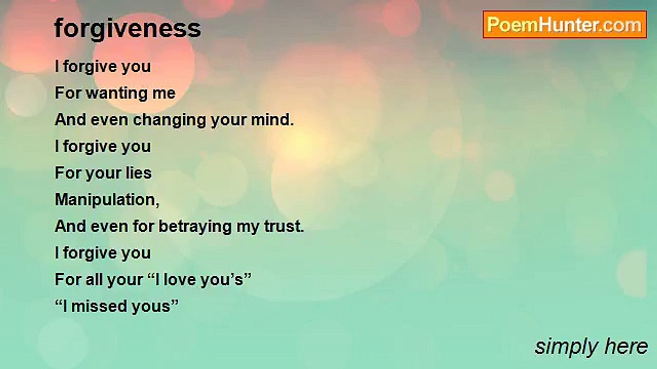 simply here - forgiveness
