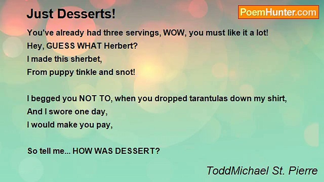 ToddMichael St. Pierre - Just Desserts!