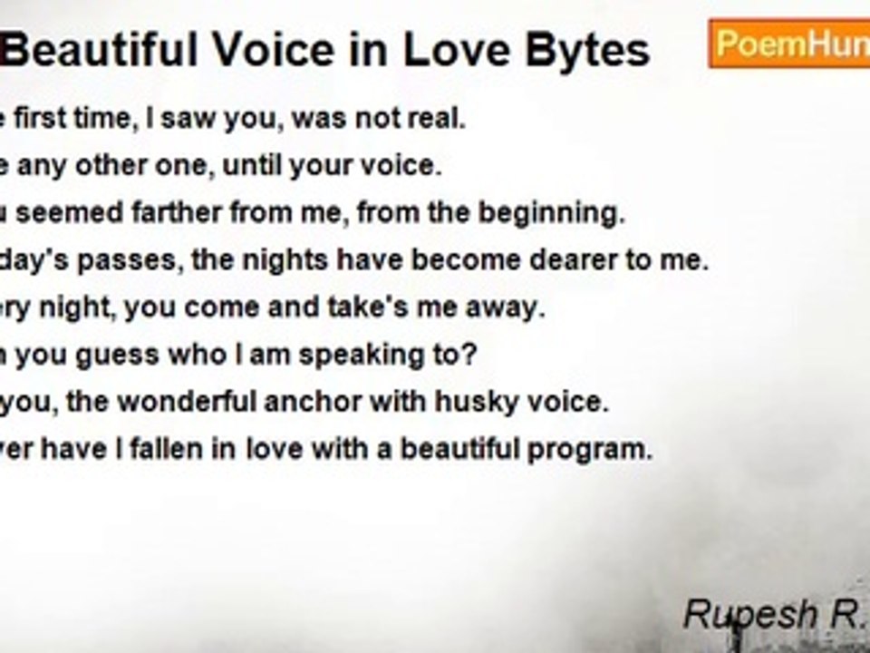 Rupesh R.K Babu - A Beautiful Voice in Love Bytes