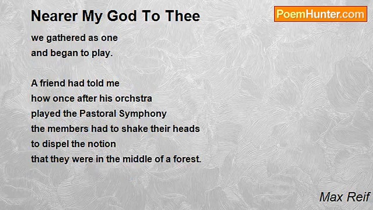 Max Reif - Nearer My God To Thee