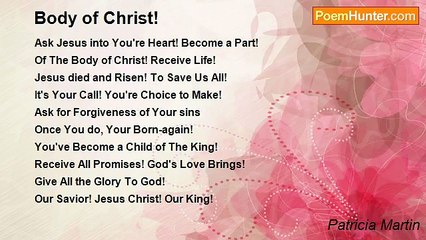 Patricia Martin - Body of Christ!