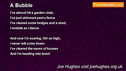 Joe Hughes visit joehughes.org.uk - A Bubble