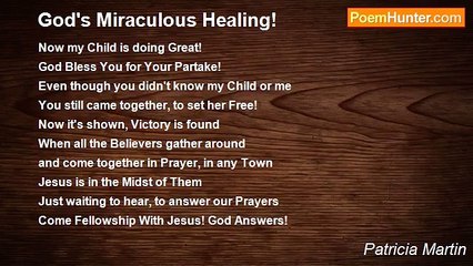 Patricia Martin - God's Miraculous Healing!