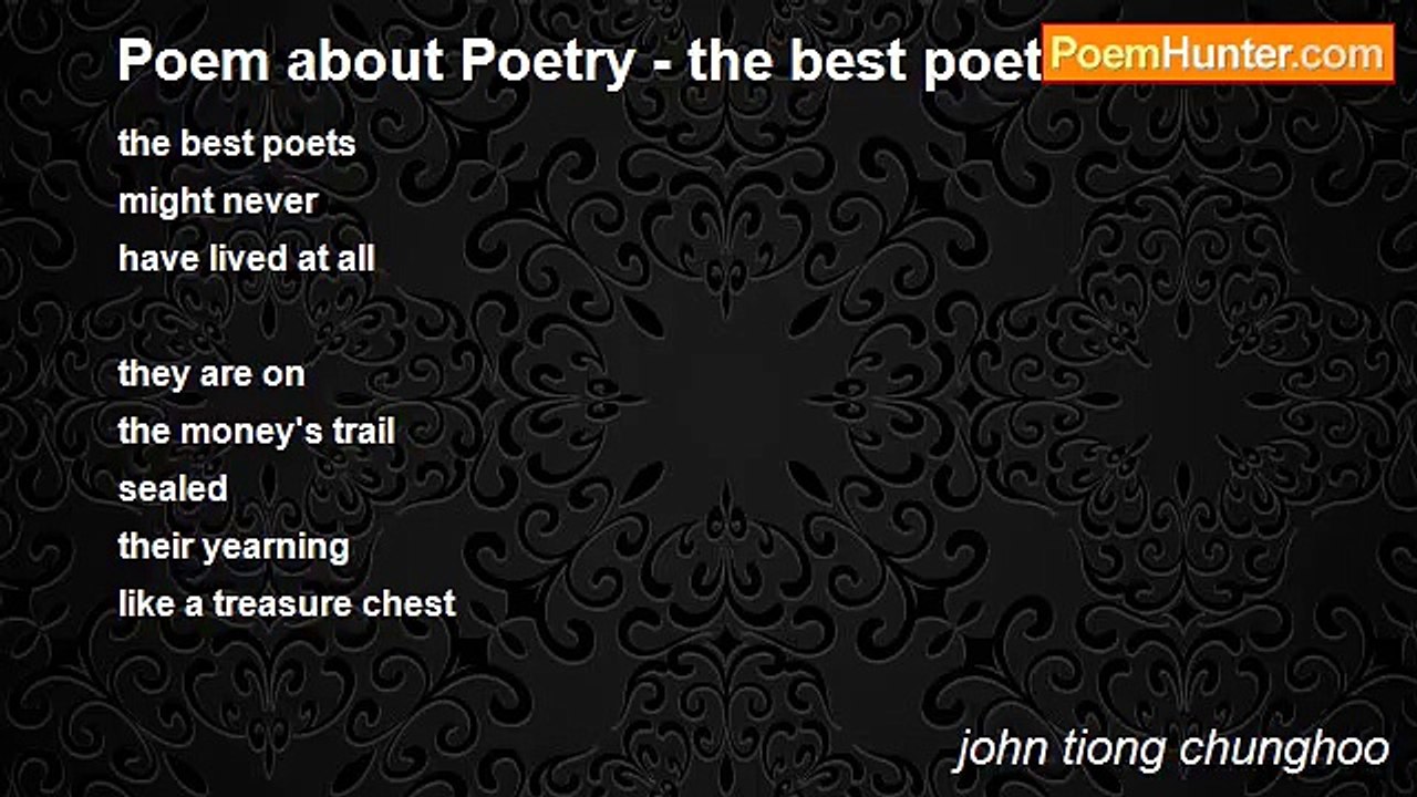 john tiong chunghoo - Poem about Poetry - the b...