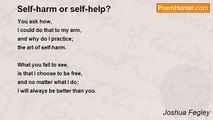 Joshua Fegley - Self-harm or self-help?