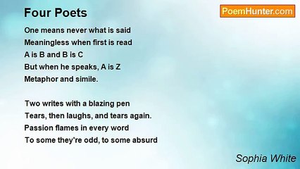 Sophia White - Four Poets