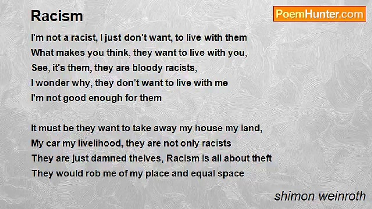 shimon weinroth - Racism
